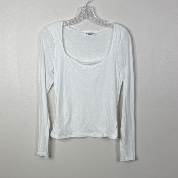 Project Social T Women's Large Danni Seamless Square Neck Long Sleeve Blouse - Picture 1 of 6